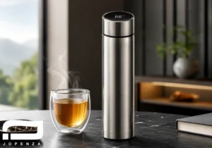 فلاسک هوشمند دماسنج دار با نمایشگر دیجیتال روی درپوش